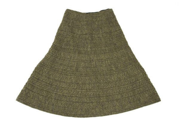 yoshie inaba Wool Cable Knit Midi Skirt Green Size 9