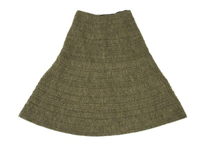 yoshie inaba Wool Cable Knit Midi Skirt Green Size 9