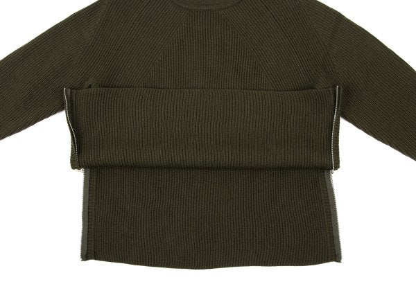 yoshie inaba L'EQUIPE Side Zip Rib Knit Sweater Size 38