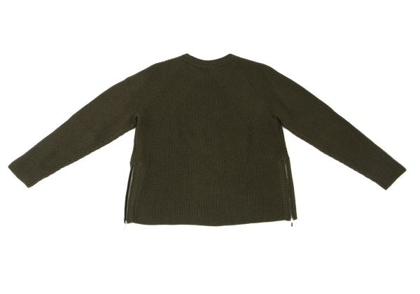 yoshie inaba L'EQUIPE Side Zip Rib Knit Sweater Size 38