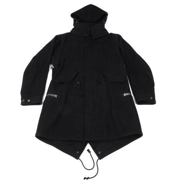 Yohji Yamamoto POUR HOMME 14AW Zip Melton Coat Black Size 1