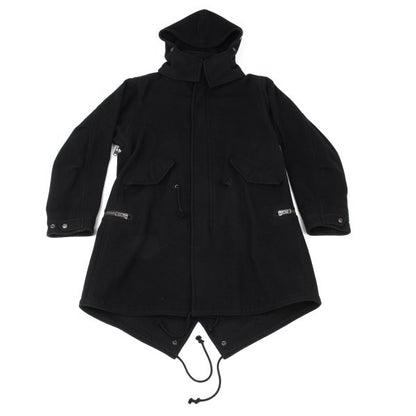 Yohji Yamamoto POUR HOMME 14AW Zip Melton Coat Black Size 1