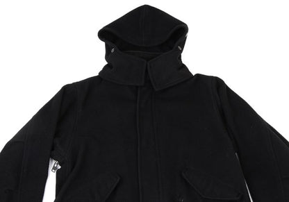 Yohji Yamamoto POUR HOMME 14AW Zip Melton Coat Black Size 1