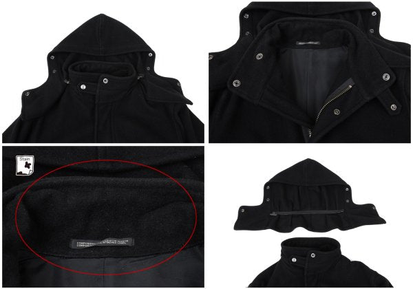 Yohji Yamamoto POUR HOMME 14AW Zip Melton Coat Black Size 1