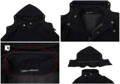 Yohji Yamamoto POUR HOMME 14AW Zip Melton Coat Black Size 1