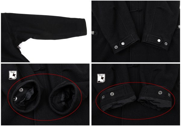 Yohji Yamamoto POUR HOMME 14AW Zip Melton Coat Black Size 1