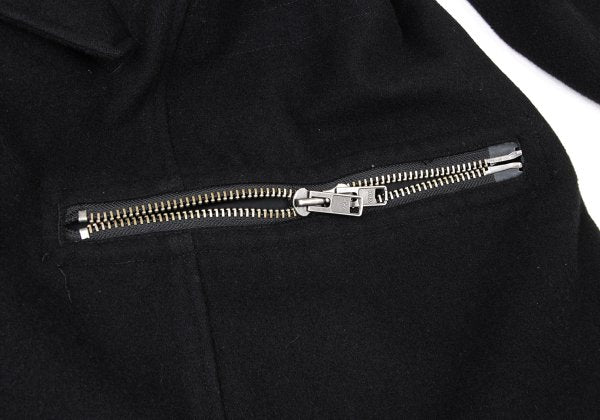 Yohji Yamamoto POUR HOMME 14AW Zip Melton Coat Black Size 1