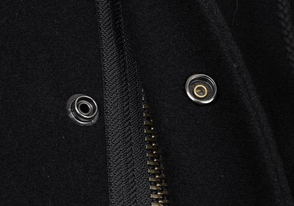 Yohji Yamamoto POUR HOMME 14AW Zip Melton Coat Black Size 1