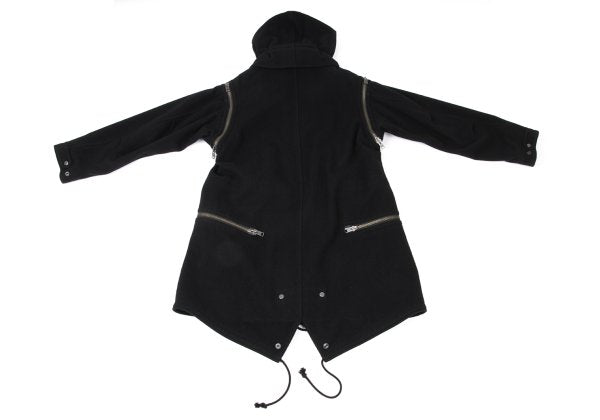 Yohji Yamamoto POUR HOMME 14AW Zip Melton Coat Black Size 1