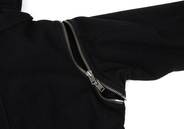 Yohji Yamamoto POUR HOMME 14AW Zip Melton Coat Black Size 1