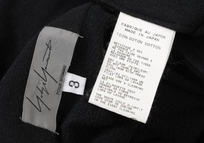 Yohji Yamamoto POUR HOMME 12AW Cotton Mantle Black Sweatshirt Size 3