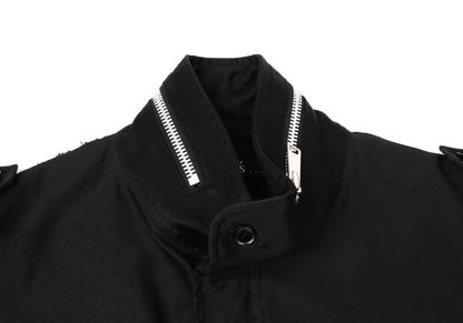 Y's.... 22AW Cotton Back Cut-off Double Coat Black Size 2