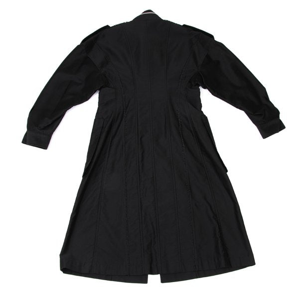 Y's.... 22AW Cotton Back Cut-off Double Coat Black Size 2