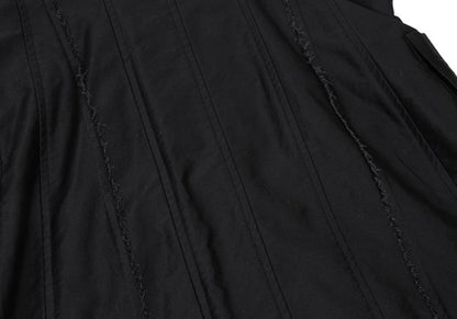 Y's.... 22AW Cotton Back Cut-off Double Coat Black Size 2