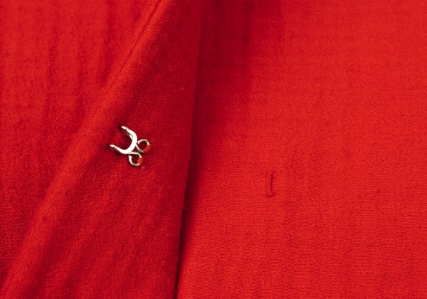 DKNY DONNA KARAN Wool Hook Collarless Jacket Red Size 36