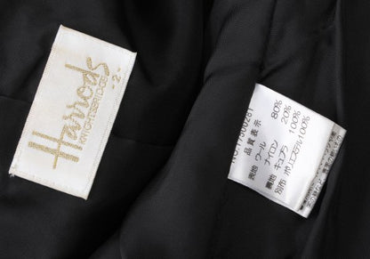 Harrods Fringe Taping Lame Tweed Jacket Black Size 2