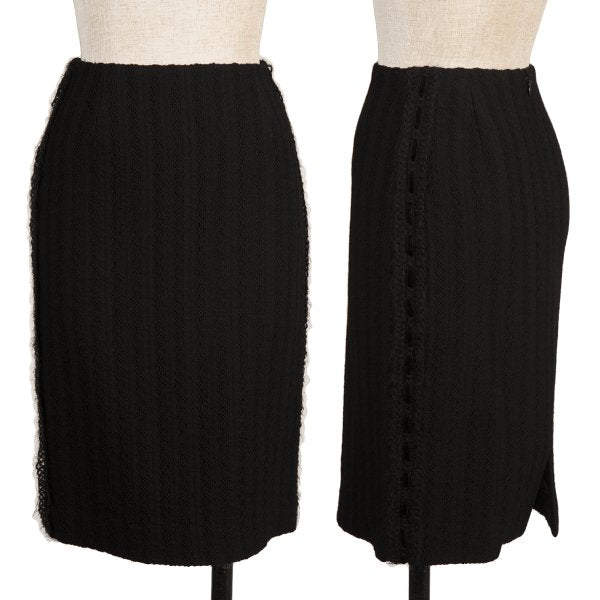 EPOCA Wool Knit Sideline Skirt Black Size 40