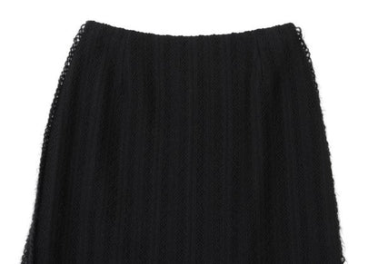 EPOCA Wool Knit Sideline Skirt Black Size 40