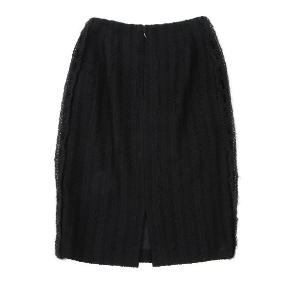 EPOCA Wool Knit Sideline Skirt Black Size 40