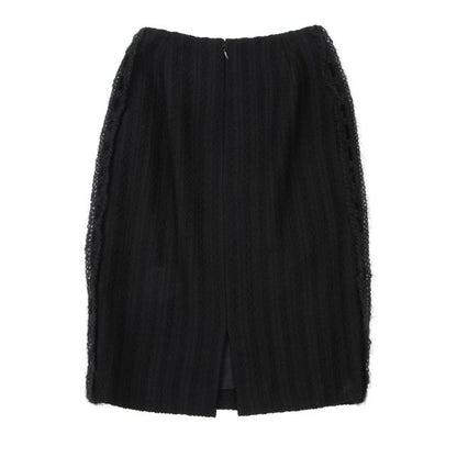 EPOCA Wool Knit Sideline Skirt Black Size 40