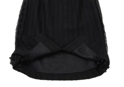 EPOCA Wool Knit Sideline Skirt Black Size 40
