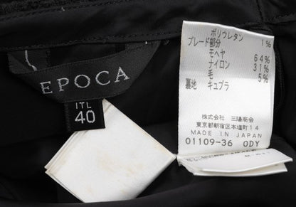 EPOCA Wool Knit Sideline Skirt Black Size 40