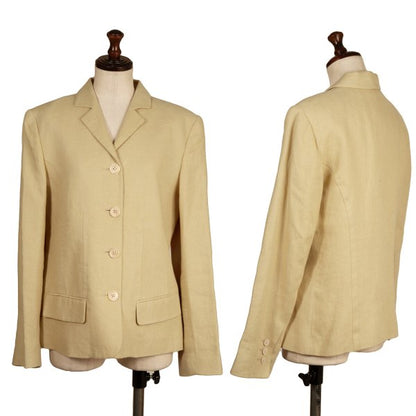 EPOCA Linen Tailored Blazer Beige Size 40