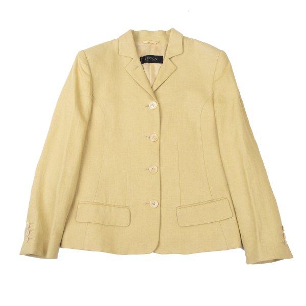 EPOCA Linen Tailored Blazer Beige Size 40