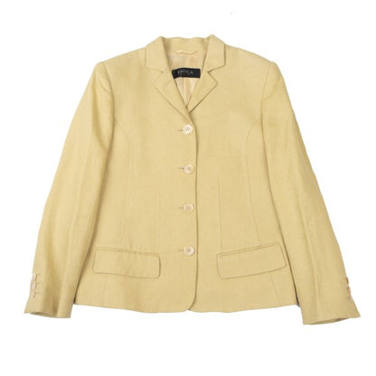 EPOCA Linen Tailored Blazer Beige Size 40