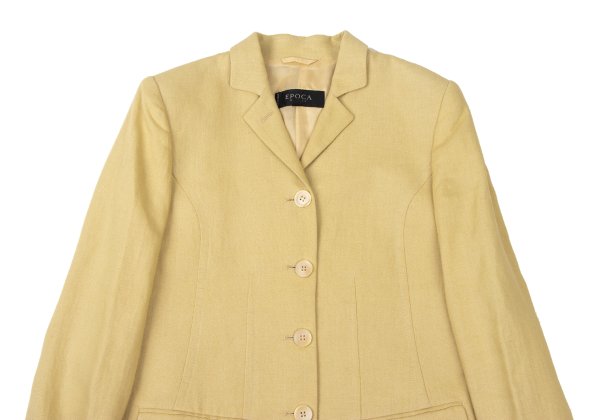 EPOCA Linen Tailored Blazer Beige Size 40