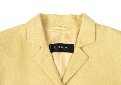 EPOCA Linen Tailored Blazer Beige Size 40