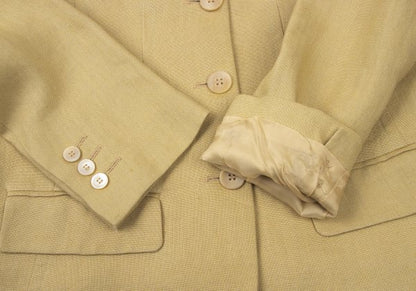 EPOCA Linen Tailored Blazer Beige Size 40