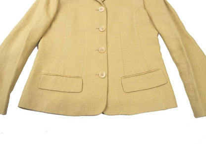 EPOCA Linen Tailored Blazer Beige Size 40