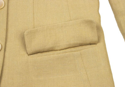 EPOCA Linen Tailored Blazer Beige Size 40