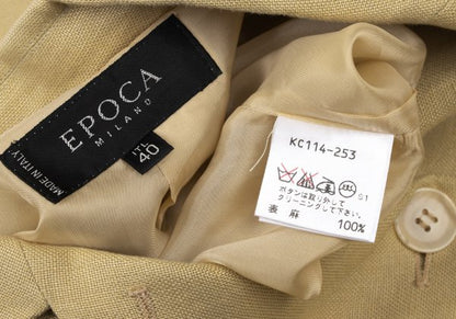 EPOCA Linen Tailored Blazer Beige Size 40
