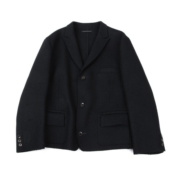 Yohji Yamamoto POUR HOMME 95AW Felt Wool Jacket Navy Size M
