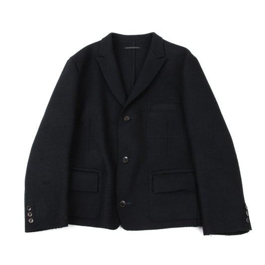 Yohji Yamamoto POUR HOMME 95AW Felt Wool Jacket Navy Size M