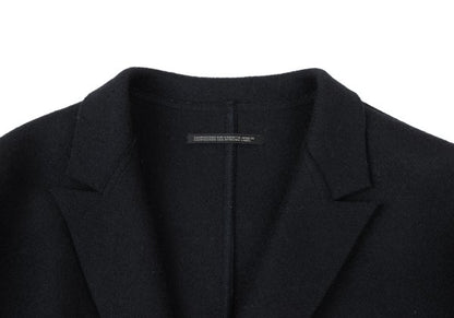 Yohji Yamamoto POUR HOMME 95AW Felt Wool Jacket Navy Size M