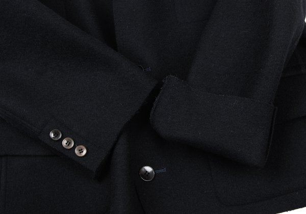 Yohji Yamamoto POUR HOMME 95AW Felt Wool Jacket Navy Size M