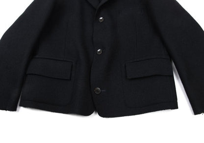 Yohji Yamamoto POUR HOMME 95AW Felt Wool Jacket Navy Size M