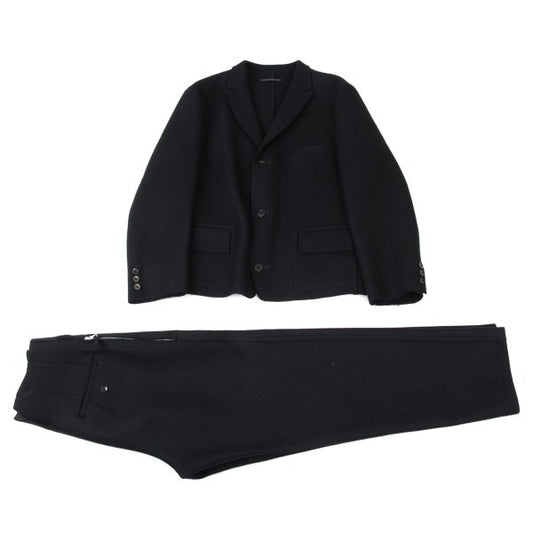 Yohji Yamamoto POUR HOMME 95AW Felt Wool Set-up Blue Size M