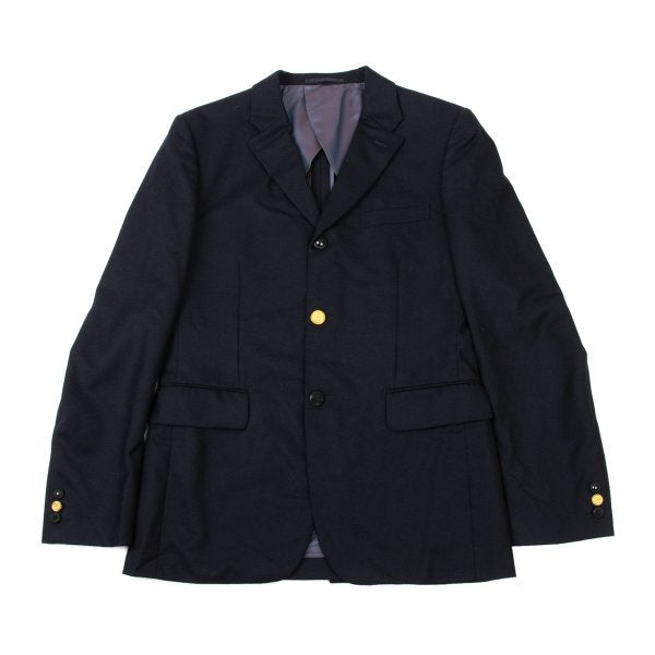 COMME des GARCONS HOMME PLUS Wool Button Blazer Navy Size M