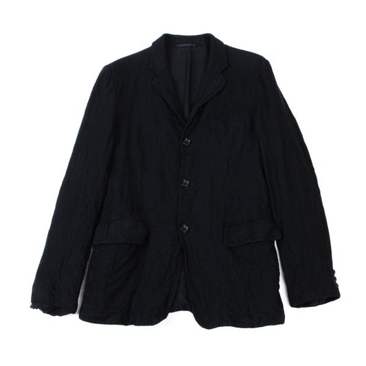 COMME des GARCONS HOMME Shrunken Wool Jacket Navy Size M