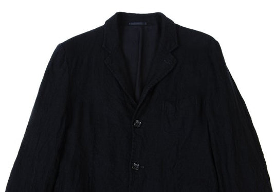 COMME des GARCONS HOMME Shrunken Wool Jacket Navy Size M