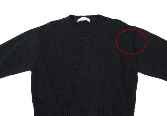 COMME des GARCONS HOMME Wool Rib Knit Sweater Navy Size M