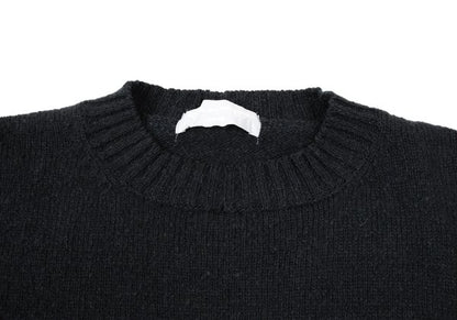 COMME des GARCONS HOMME Wool Rib Knit Sweater Navy Size M