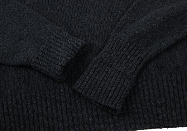 COMME des GARCONS HOMME Wool Rib Knit Sweater Navy Size M