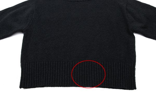 COMME des GARCONS HOMME Wool Rib Knit Sweater Navy Size M