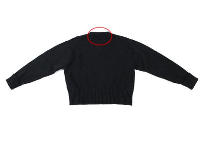 COMME des GARCONS HOMME Wool Rib Knit Sweater Navy Size M
