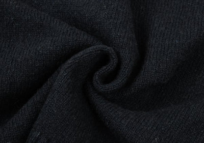 COMME des GARCONS HOMME Wool Rib Knit Sweater Navy Size M